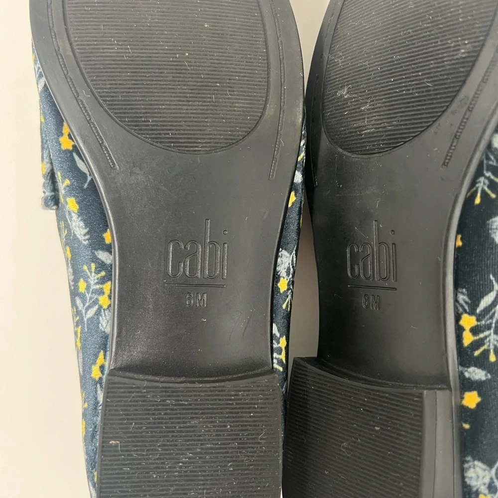 CAbi Carnaby velvet floral loafer